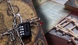 Material der Escape-Room-Schatzsuche