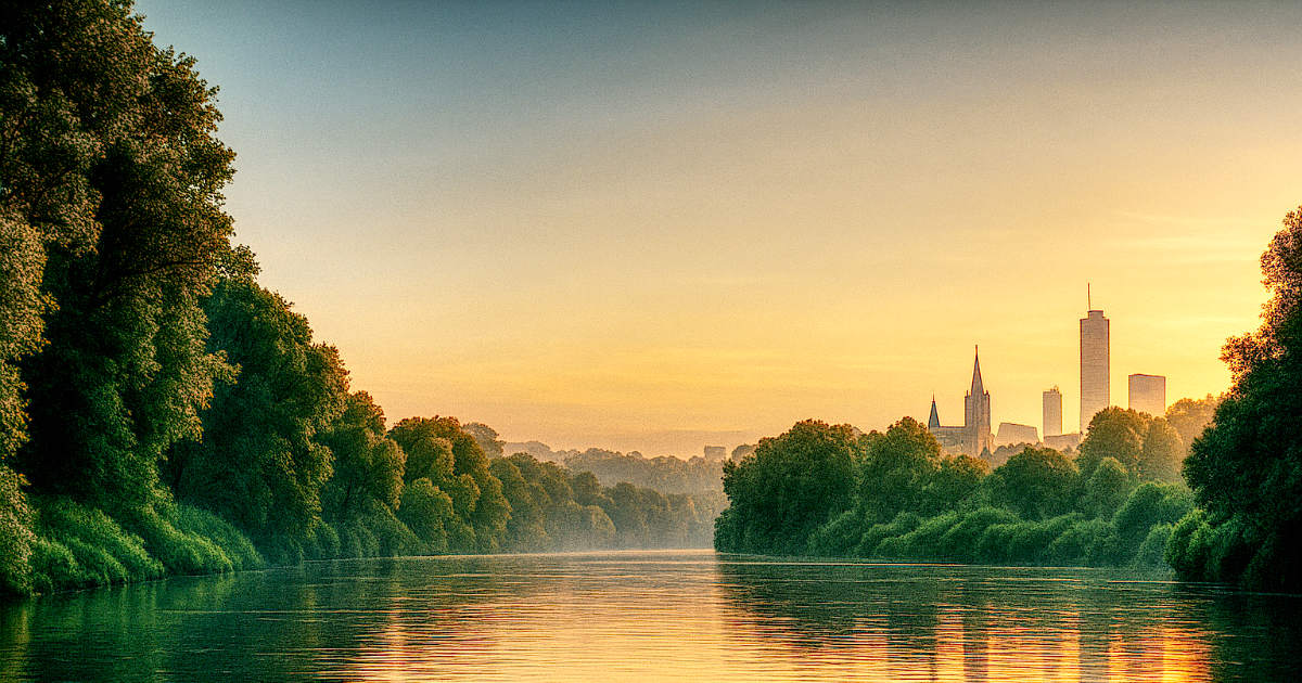Ruhrlandschaft mit Blick auf Essen als Symbol für Outdoor-Erlebnisse von Querfeldeins